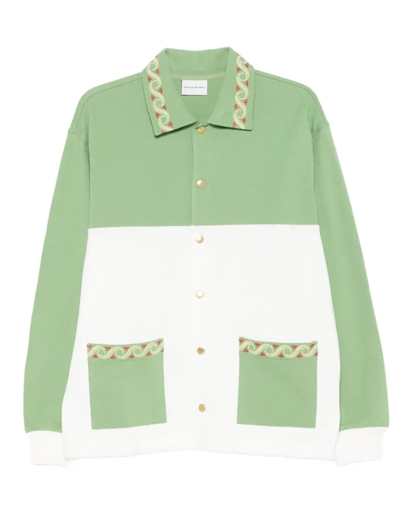 Drôle de Monsieur embroidered-detail overshirt - Grün Grün