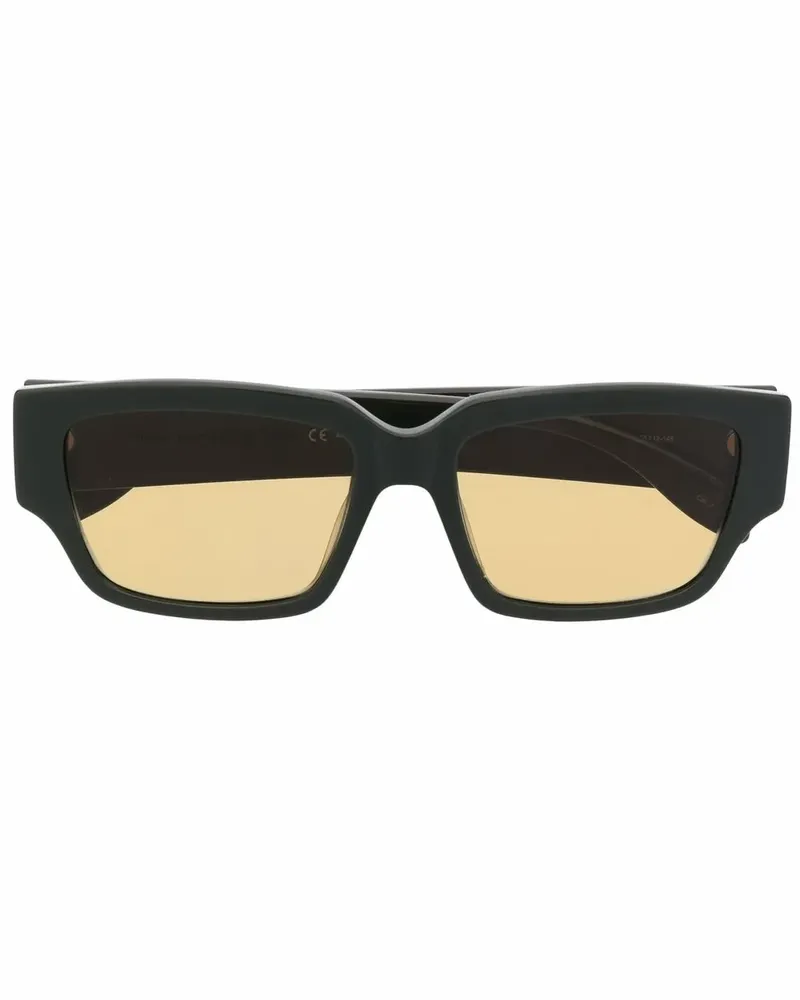 Alexander McQueen Sonnenbrille mit eckigem Gestell - Grün Grün