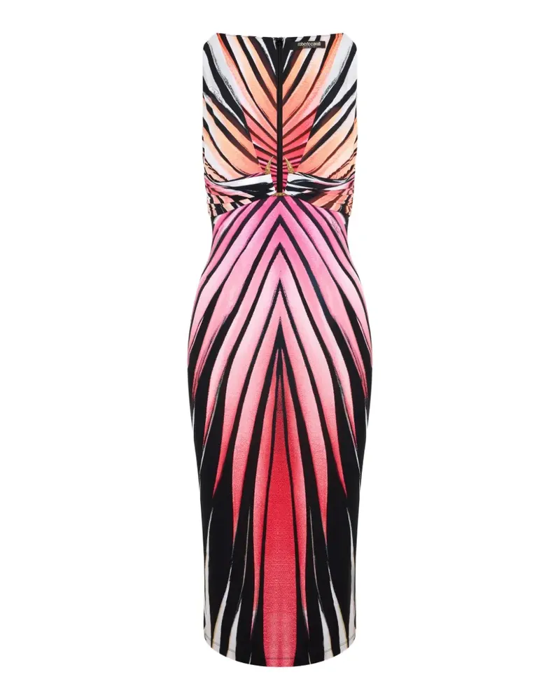 Roberto Cavalli Ray Of Paradise printed midi dress - Schwarz Schwarz