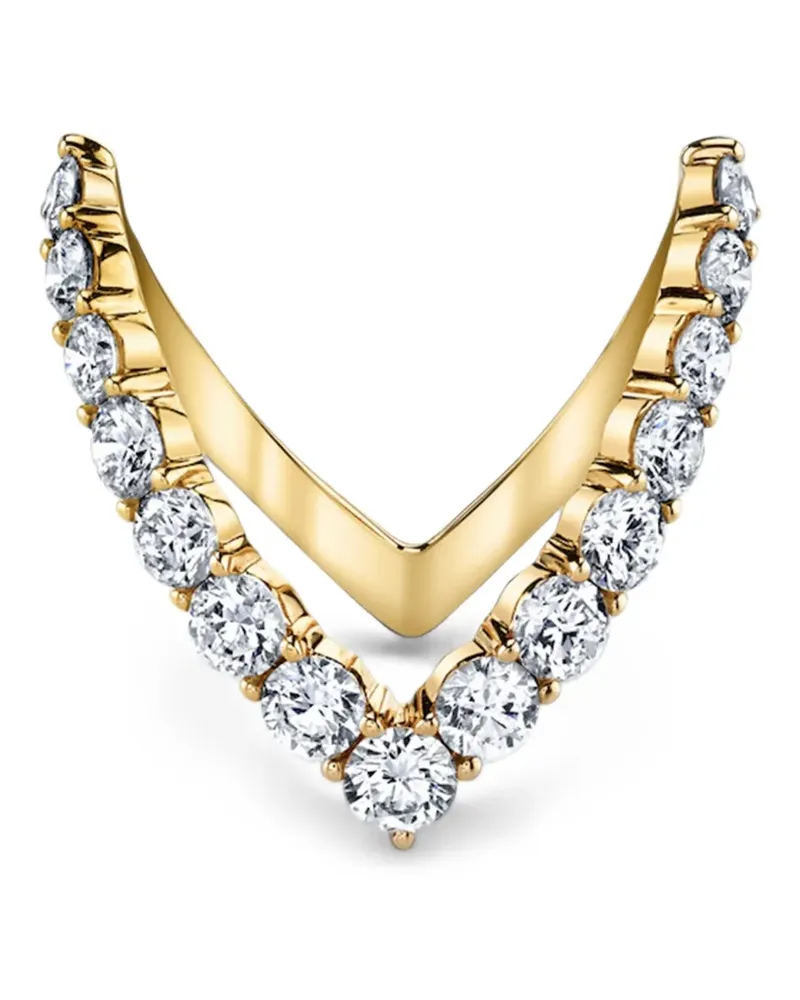 ANITA KO diamond V ring - Gold Gold