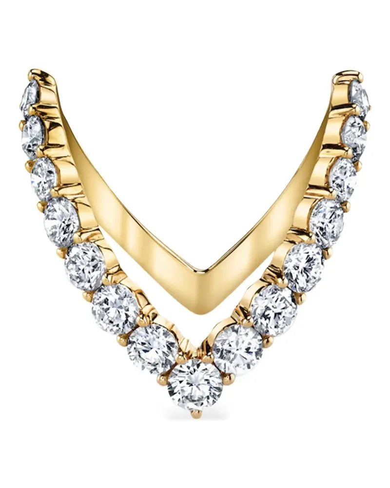 ANITA KO diamond V ring - Gold Gold
