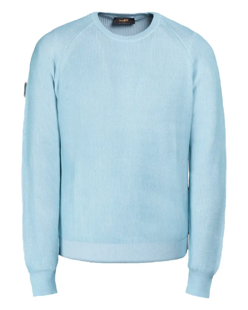 MOORER Pullover mit Raglanärmeln - Blau Blau