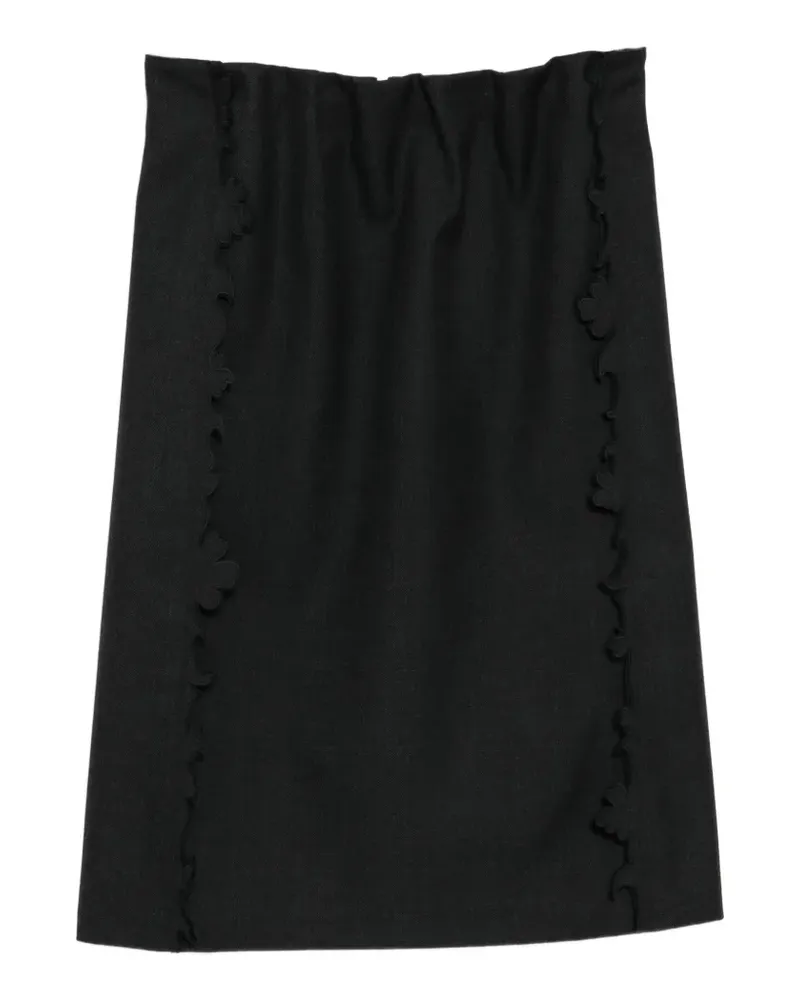 JNBY A-Linien-Rock mit Blumenverzierung - Grau Grau