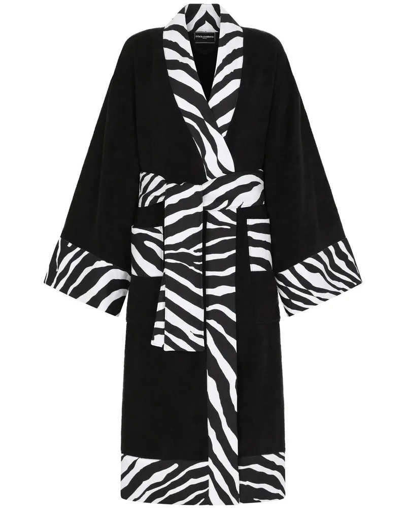Dolce & Gabbana Bademantel aus Frottee - Schwarz Schwarz