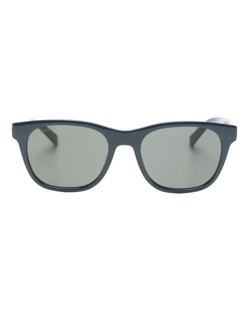 Gucci Web-stripe square-frame sunglasses - Blau Blau