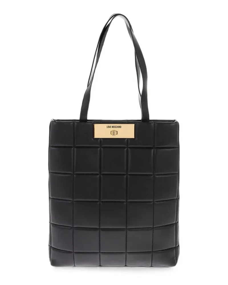Moschino quilted shoulder bag - Schwarz Schwarz