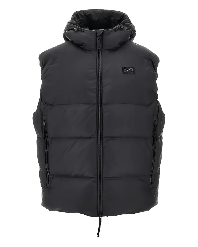 EA7 hooded gilet - Schwarz Schwarz