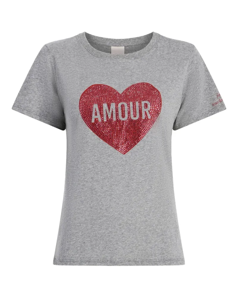 Cinq à Sept T-Shirt mit Herzmotiv - Grau Grau