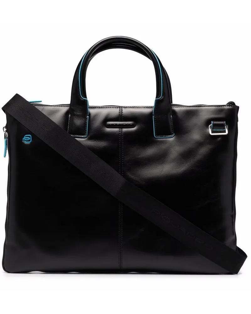 Piquadro Schmale Laptoptasche - Schwarz Schwarz