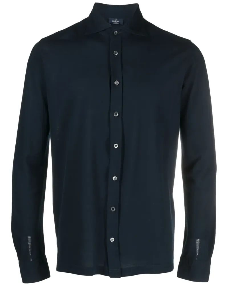 BARBA Langärmeliges Hemd - Blau Blau