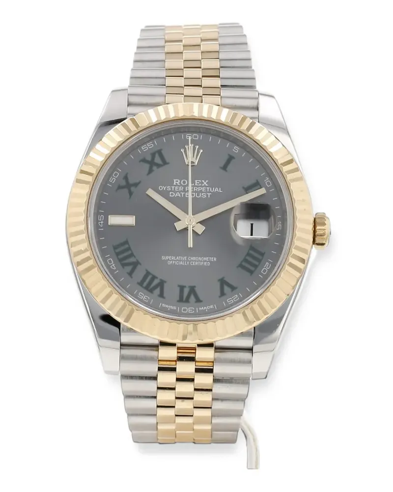 Rolex 2019 Datejust fluted-bezel 41mm watch - Grau Grau