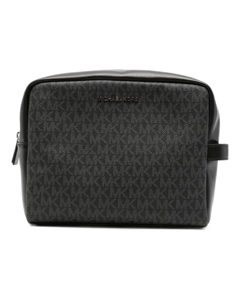 Michael Kors Hudson Schultertasche mit Monogramm - Schwarz Schwarz