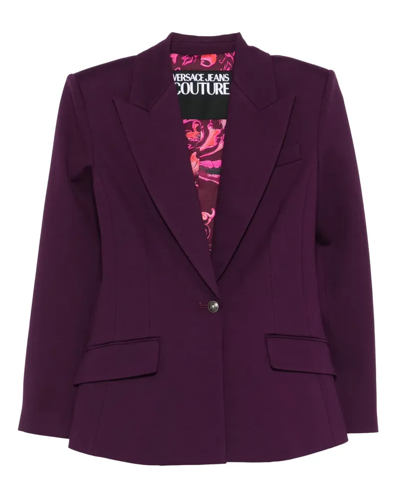 Versace Jeans Blazer mit fallendem Revers - Violett Violett