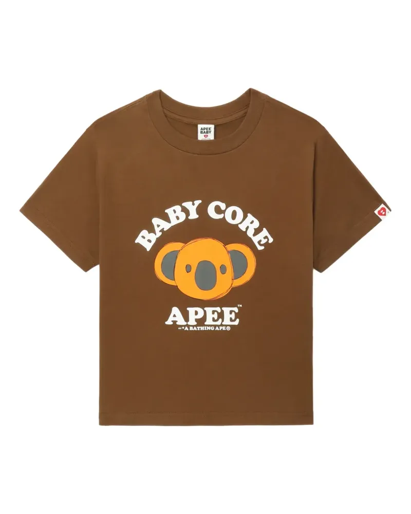 BAPE T-Shirt mit grafischem Print - Braun Braun