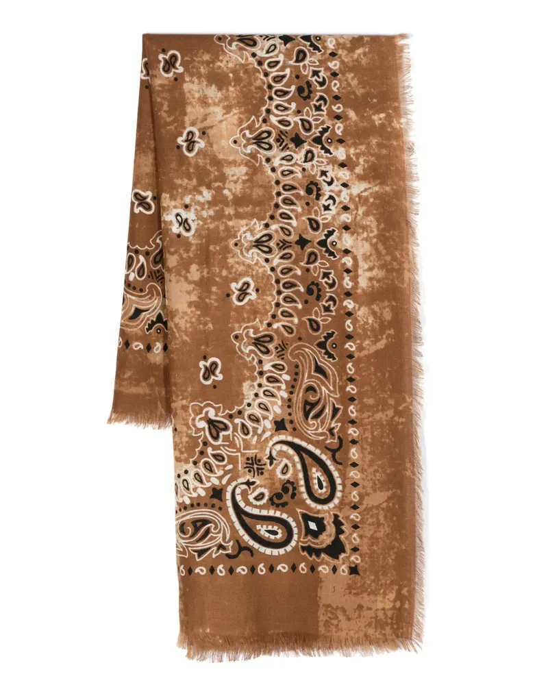 Destin Jil Schal mit Batik-Print - Braun Braun
