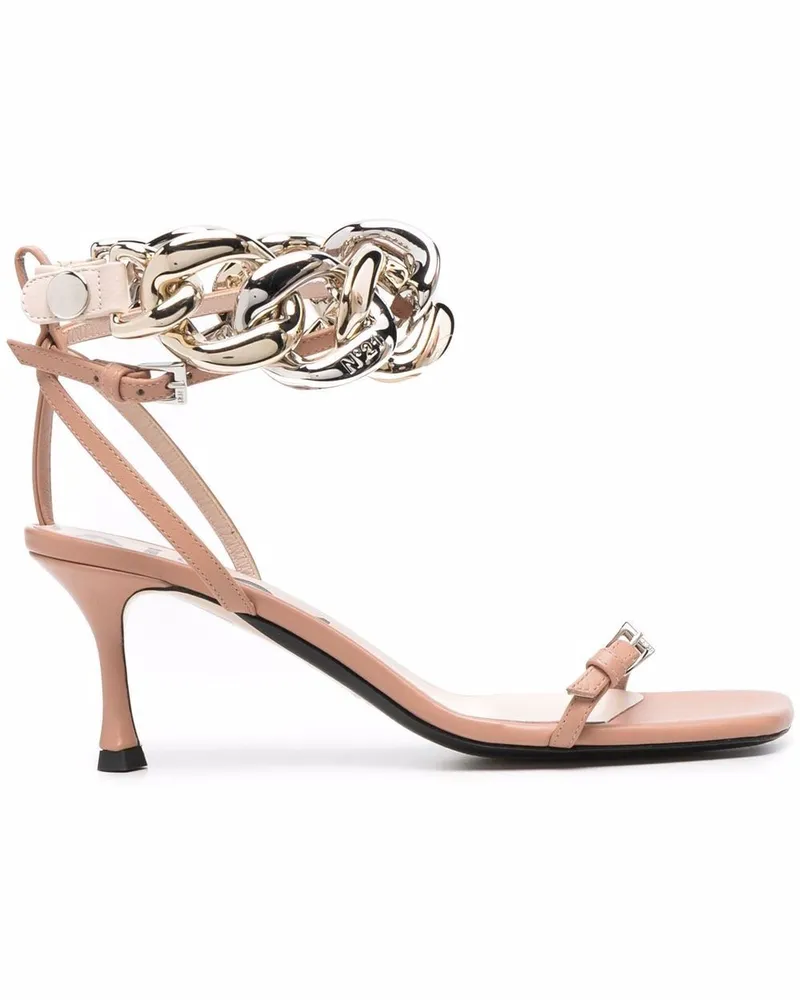 N° 21 Sandalen mit Kettendetail - Rosa Rosa