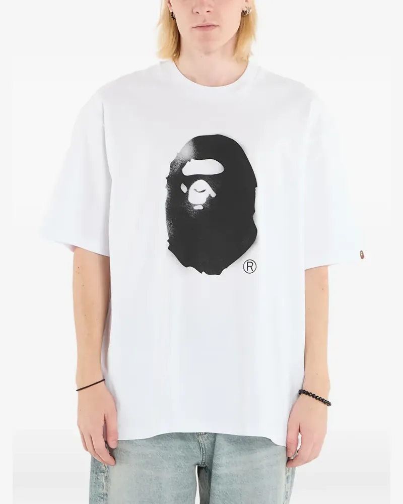 BAPE ape head-print relaxed fit T-shirt - Weiß Weiß