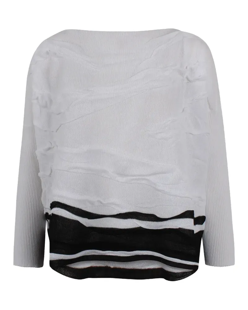 Pier Antonio Gaspari striped knitted sweater - Weiß Weiß