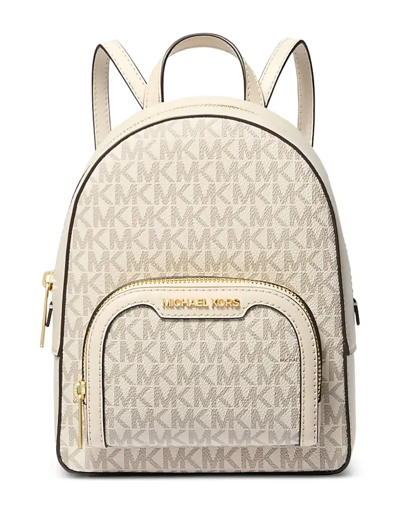 Michael Kors extra small Jaycee monogram-pattern backpack - Nude Nude