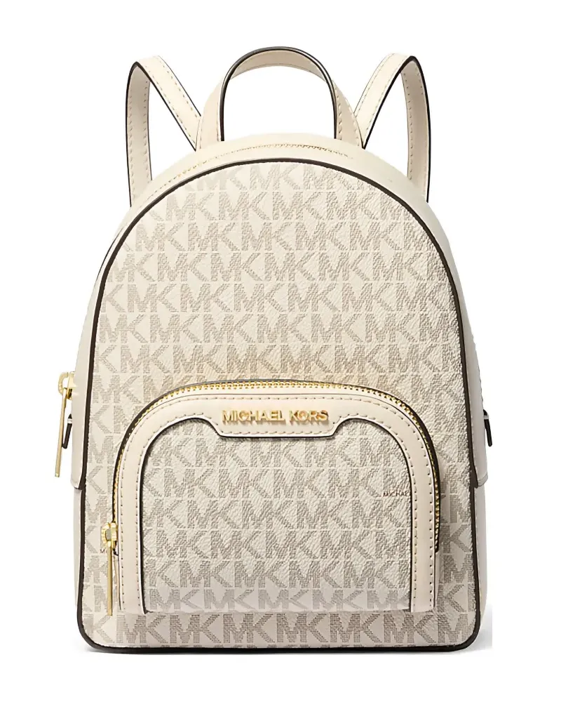 Michael Kors extra small Jaycee monogram-pattern backpack - Nude Nude