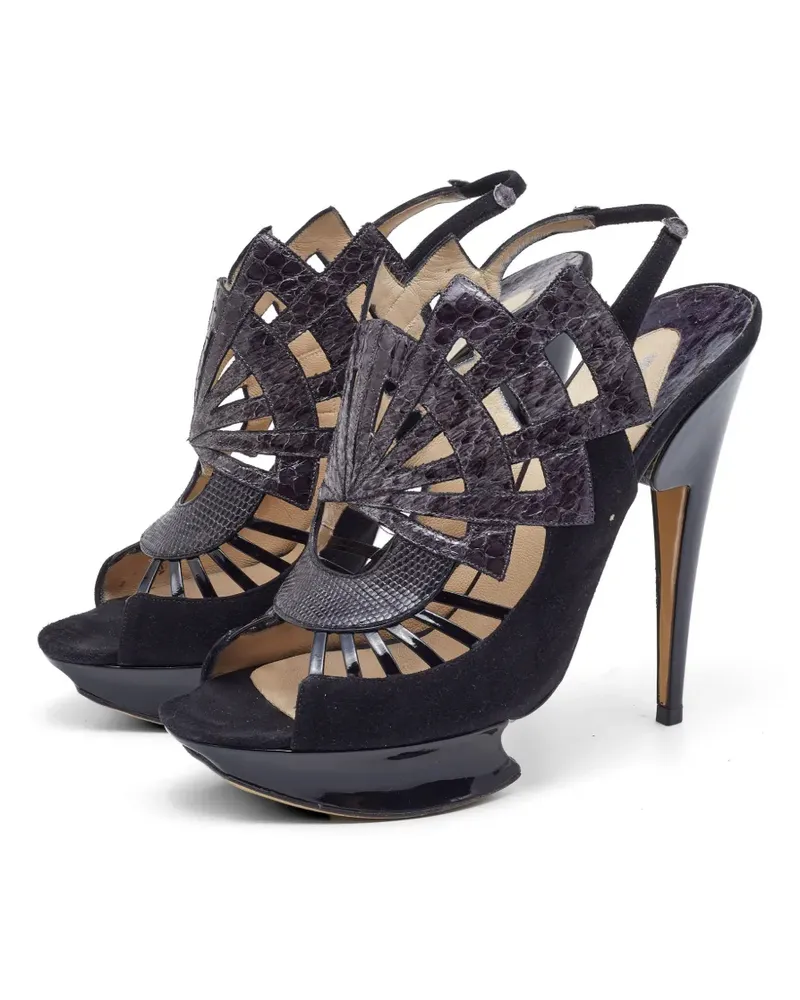 Nicholas Kirkwood platform slingback sandals - Schwarz Schwarz