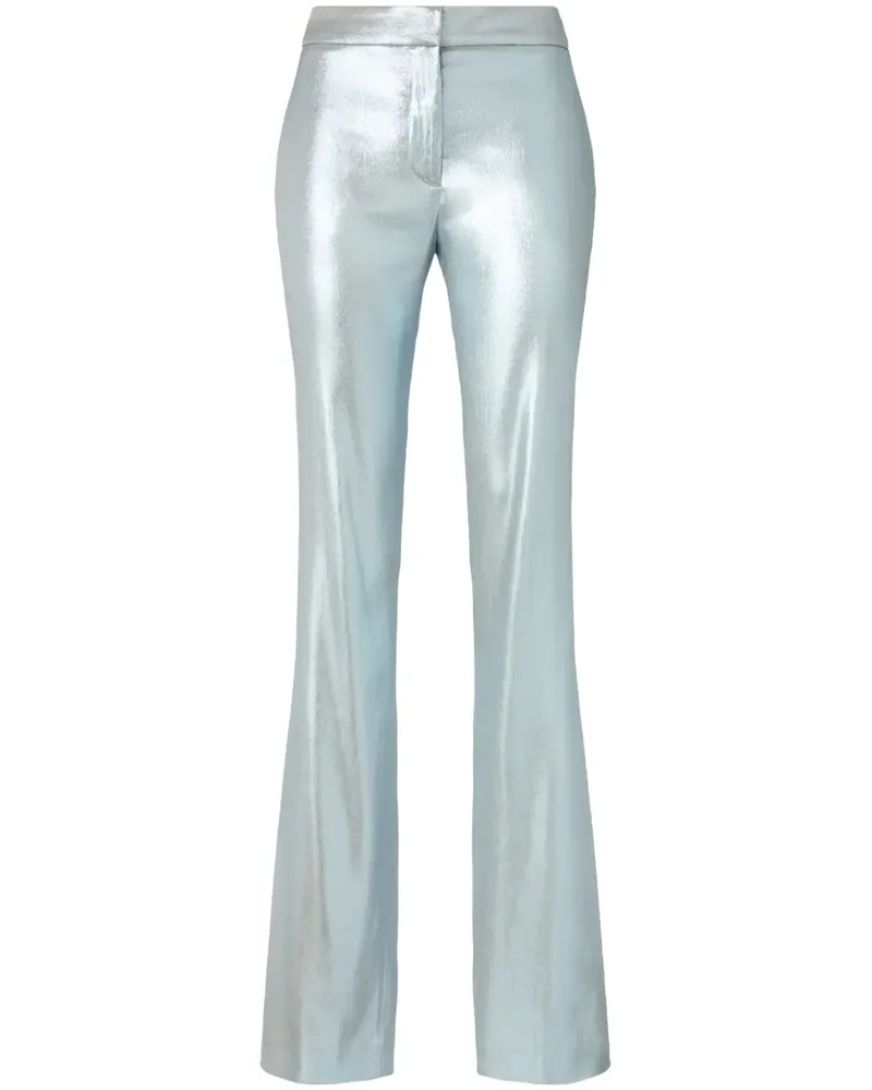 Genny Hose in Metallic-Optik - Blau Blau