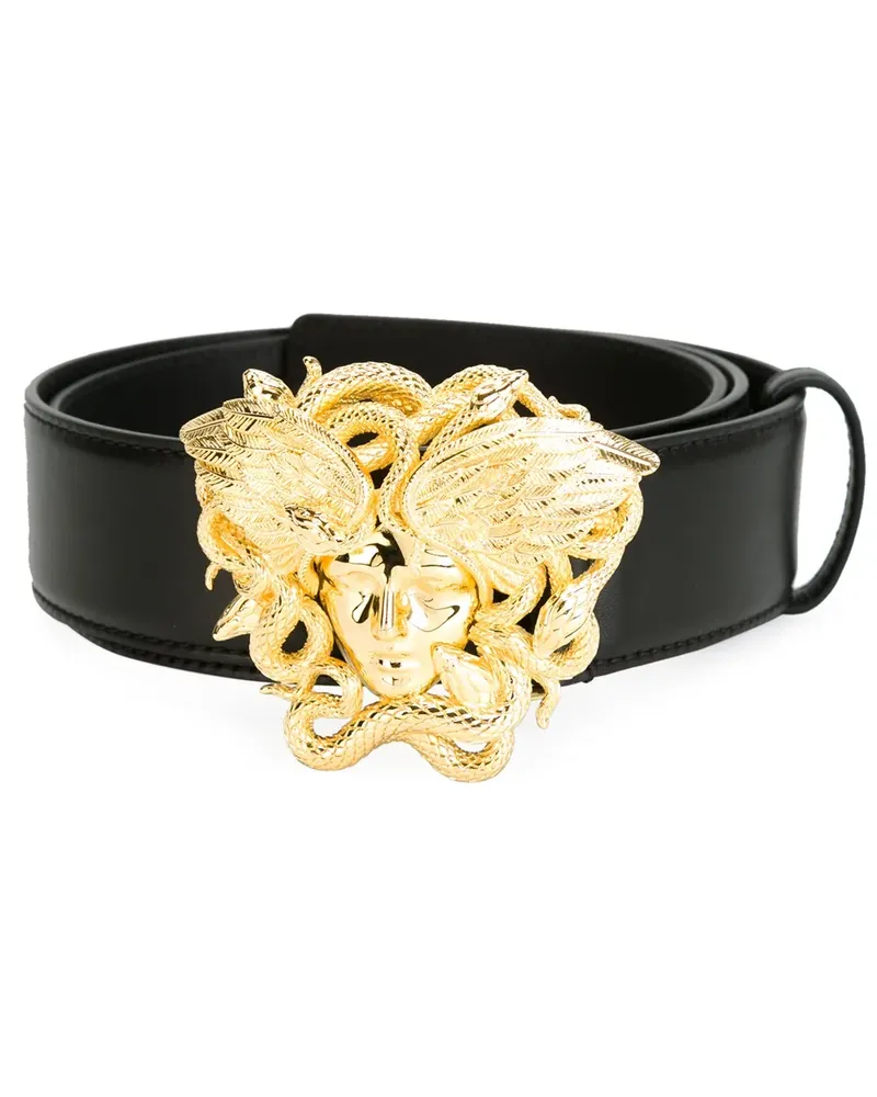 Versace Gürtel mit Medusa-Schnalle - Schwarz Schwarz