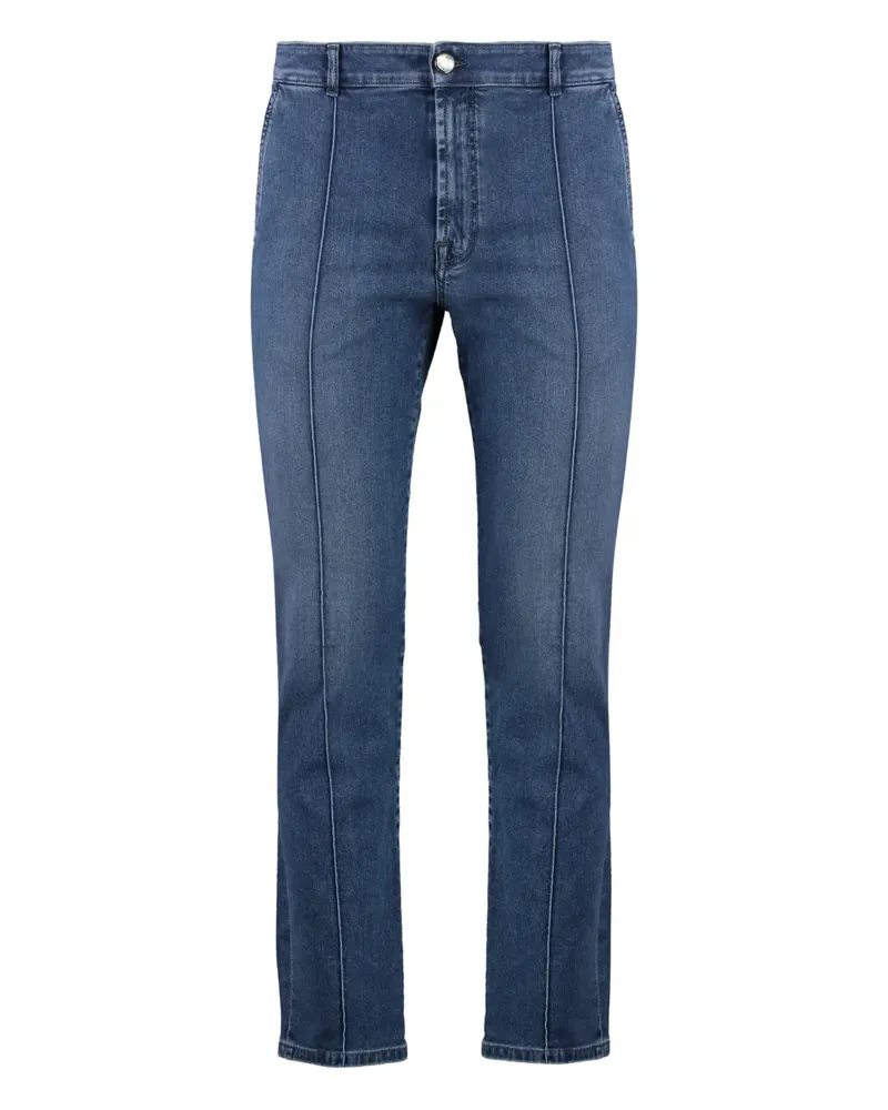 MOORER Edmund Jeans mit Nahtdetail - Blau Blau