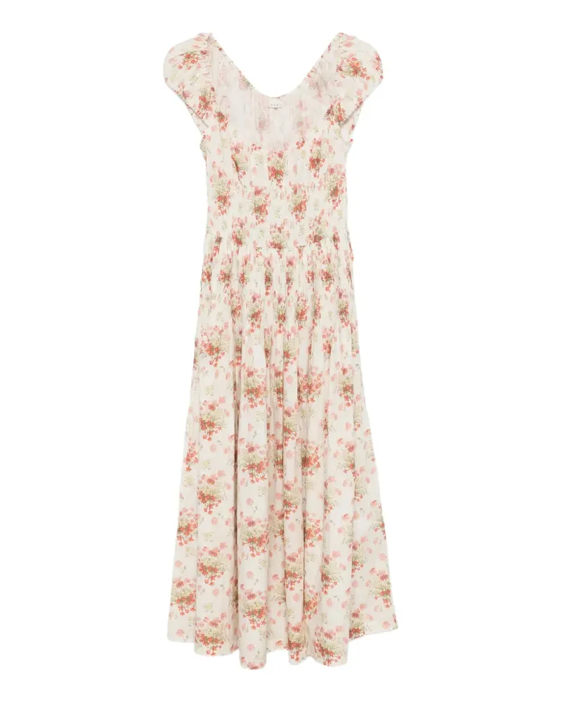 DÔEN Quinette Midikleid mit Blumen-Print - Nude Nude