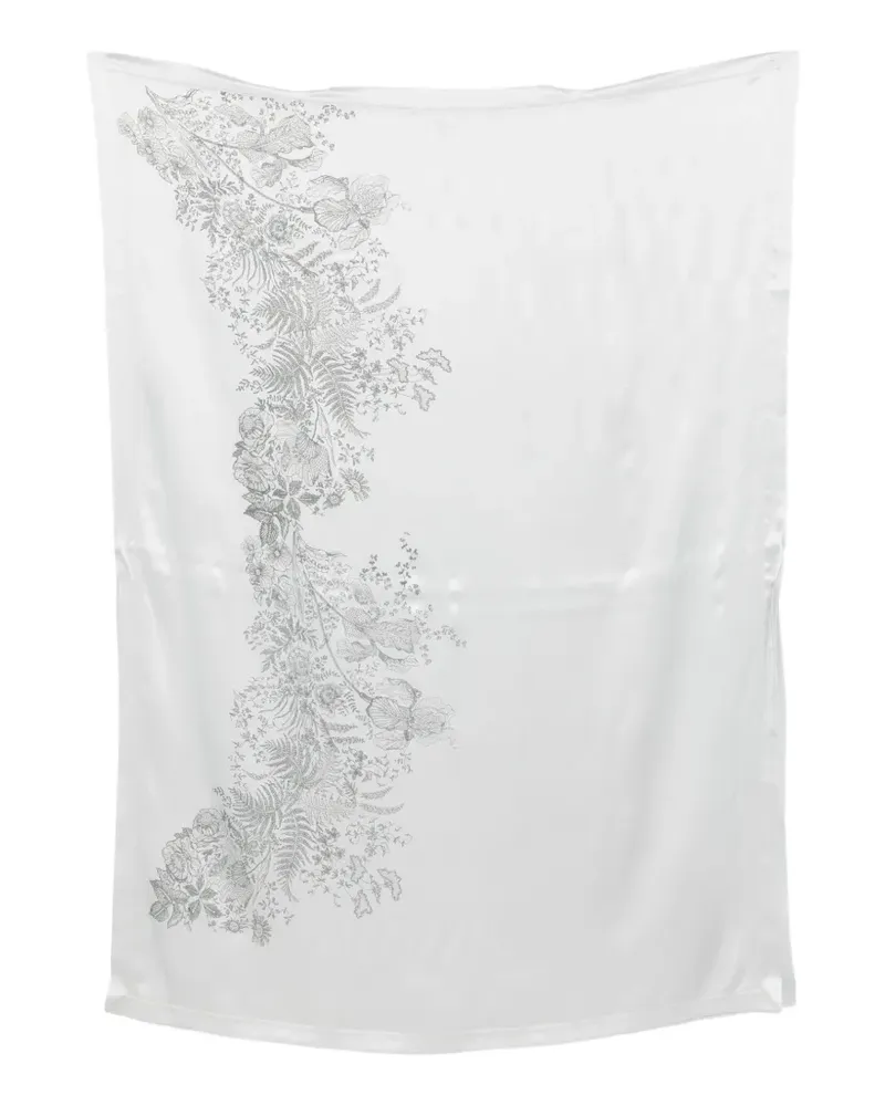 Carine Gilson Kaftan mit Blumenprint - Silber Silber