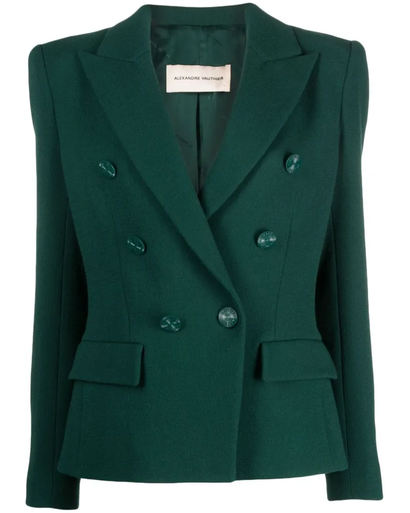 Alexandre Vauthier Doppelreihiger Blazer Grün