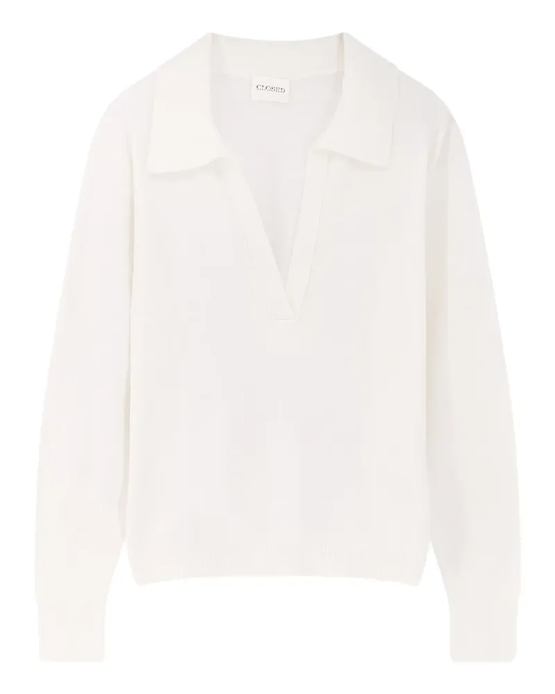 Closed long-sleeve ribbed sweater - Nude Nude