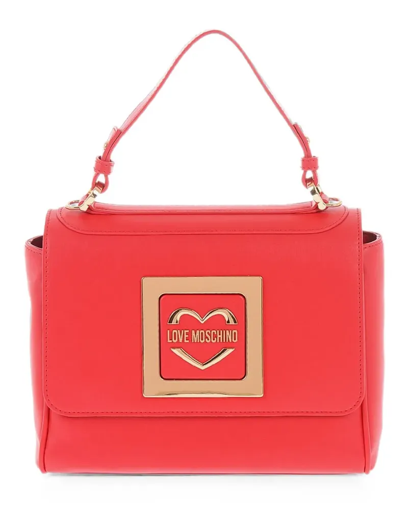 Moschino logo-plaque shoulder bag - Rot Rot