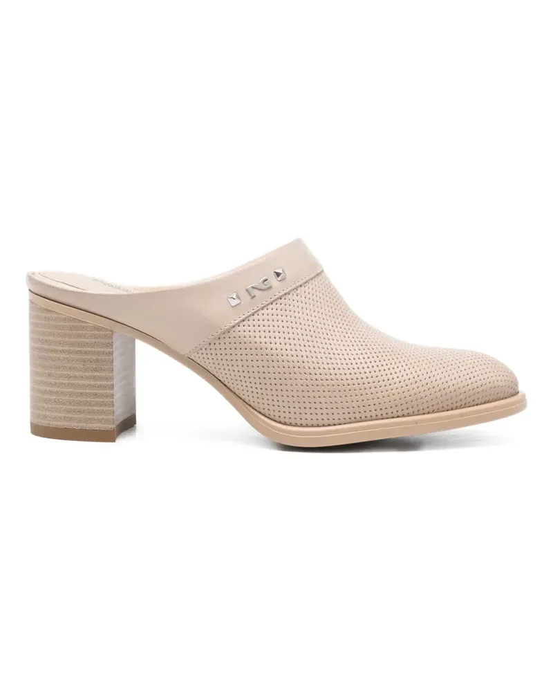 Nero Gardini Mules mit Logo - Nude Nude