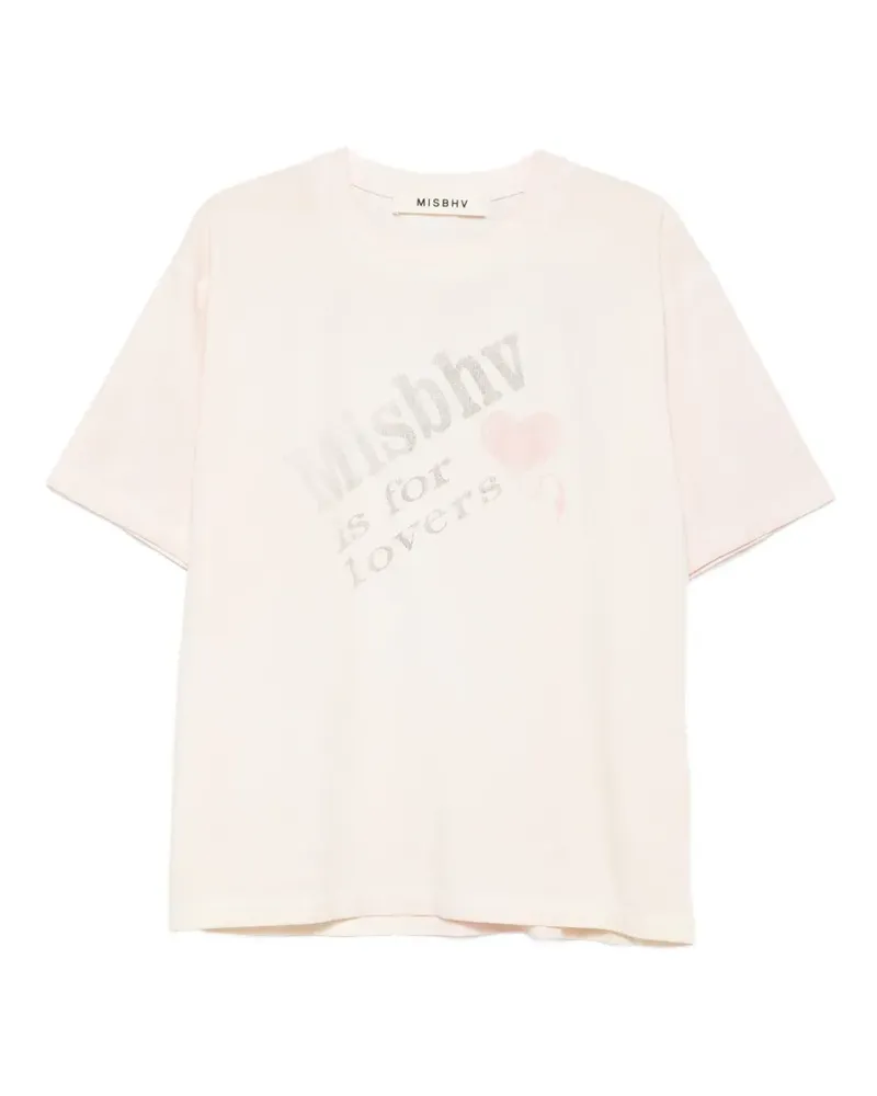 MISBHV T-Shirt mit Print - Nude Nude