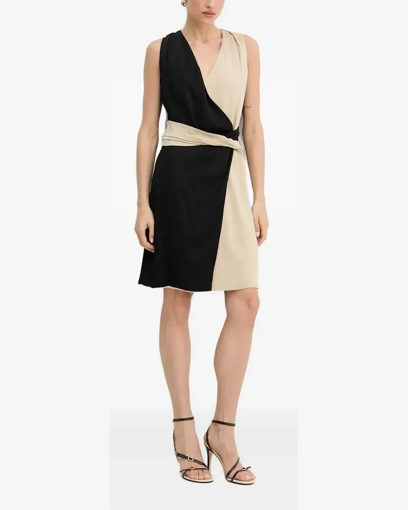 HUGO BOSS Gewickeltes Minikleid - Schwarz Schwarz