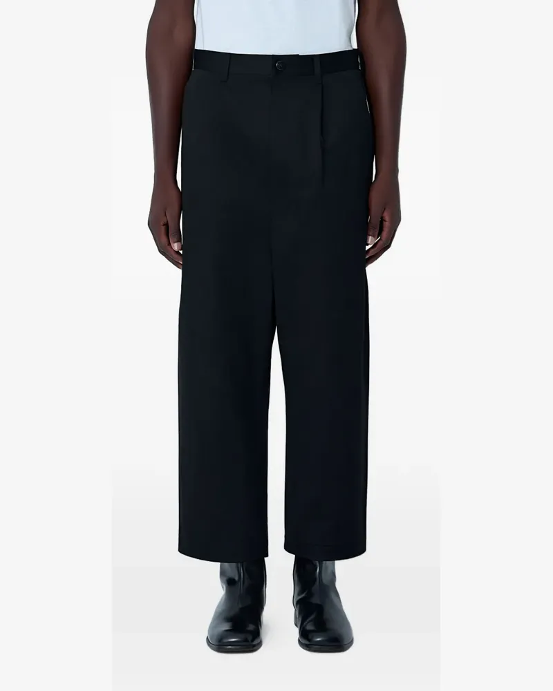 Junya Watanabe pleated wide-leg trousers - Schwarz Schwarz