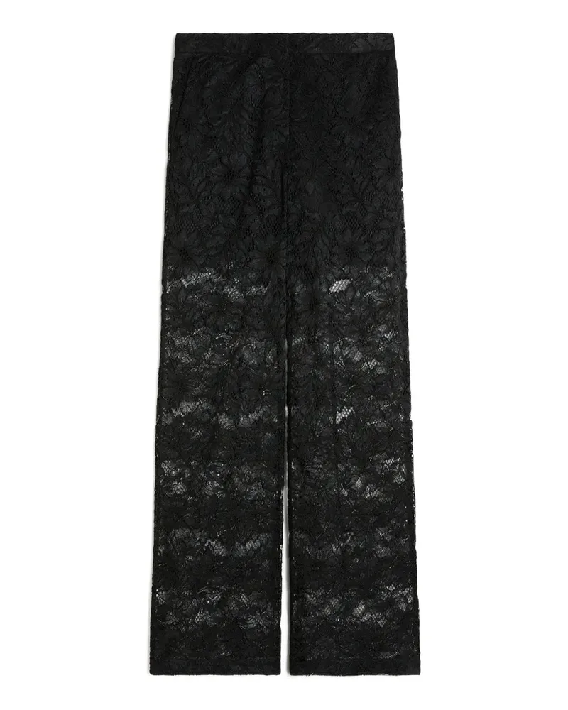 SPORTMAX Hose mit Blumenspitze - Schwarz Schwarz