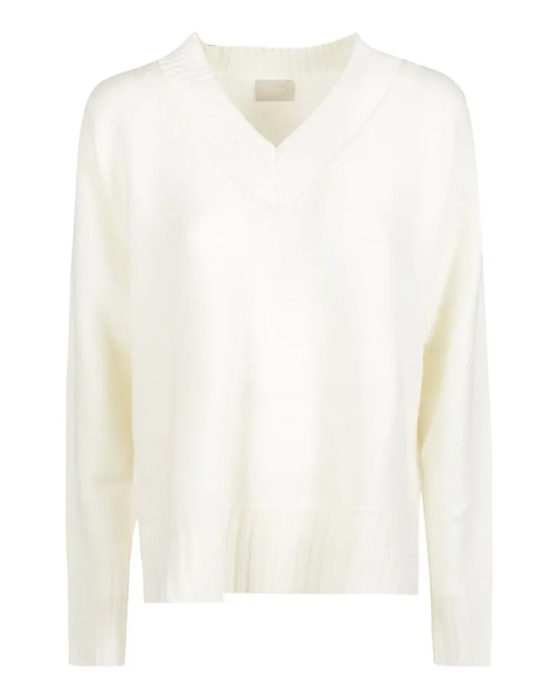 Drumohr  Pullover mit geripptem Saum - Nude Nude