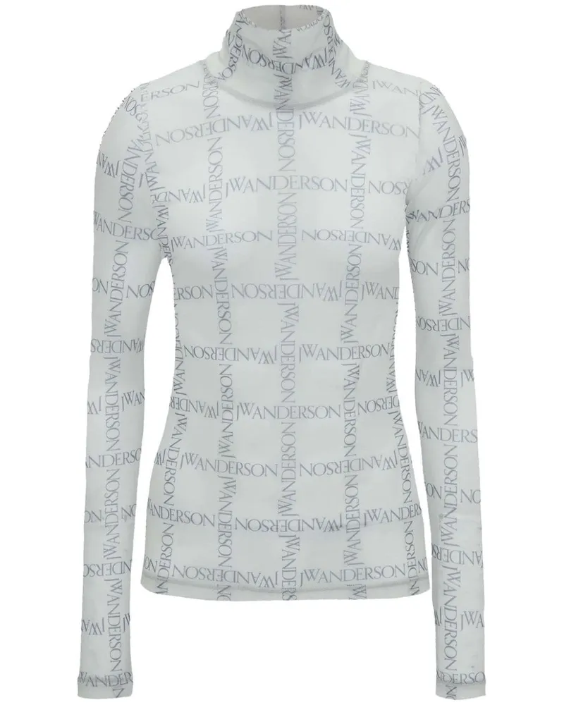 J.W.Anderson Semi-transparentes Rollkragenoberteil - Weiß Weiß
