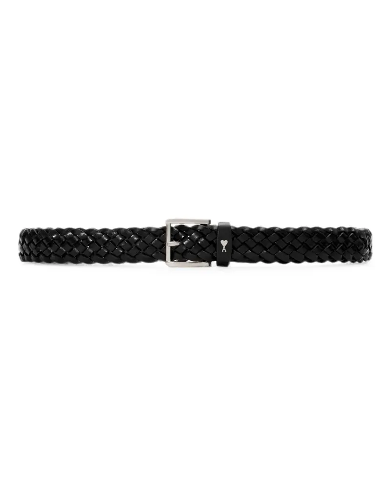 AMI Paris Geflochtner Paris Paris Gürtel aus Rindsleder 30mm - Schwarz Schwarz