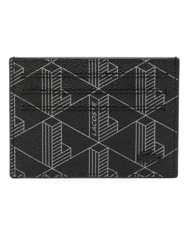 Lacoste Monogram Kartenetui - Schwarz Schwarz