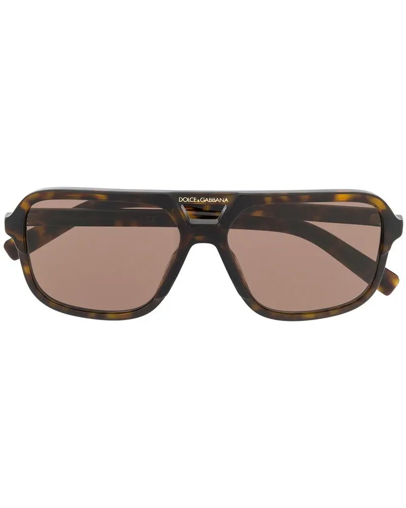Dolce & Gabbana Sonnenbrille in Schildpattoptik - Braun Braun