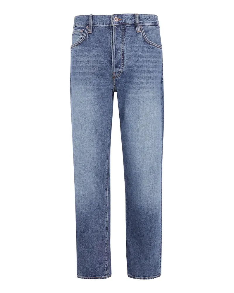 Emporio Armani logo-plaque wide-leg jeans - Blau Blau