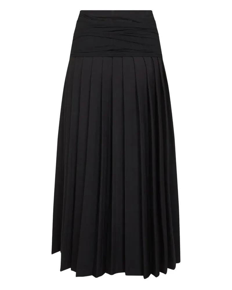 Maison Margiela pleated tulle-panel skirt - Schwarz Schwarz