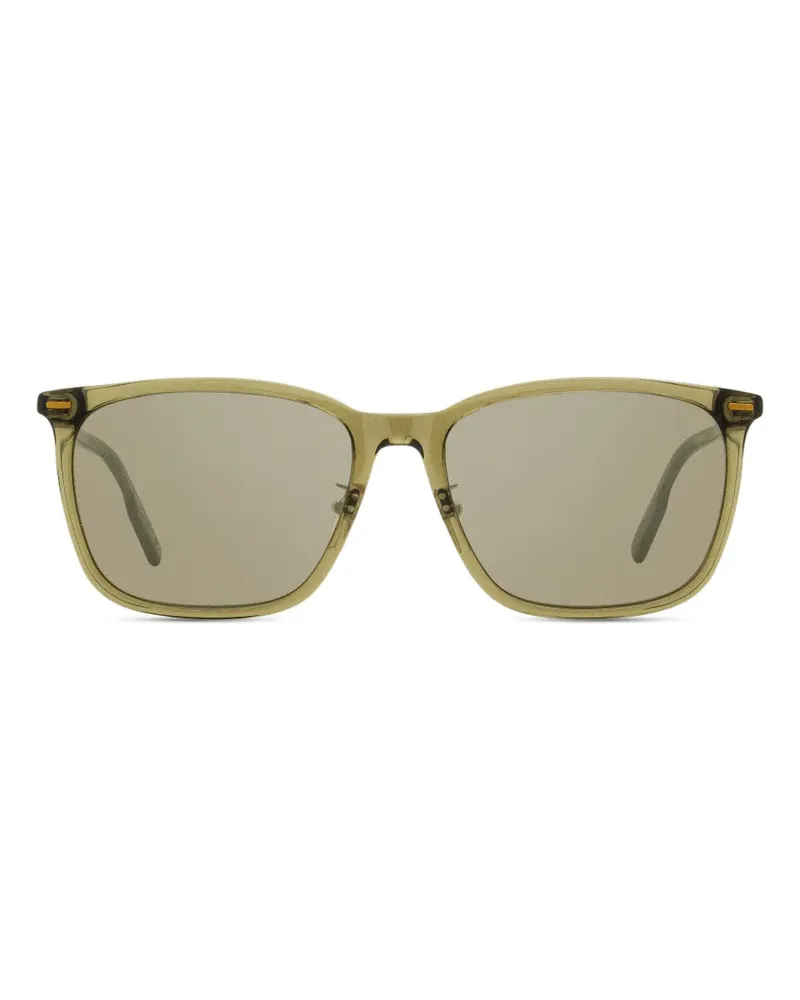 Ermenegildo Zegna Sonnenbrille mit eckigem Gestell - Grün Grün