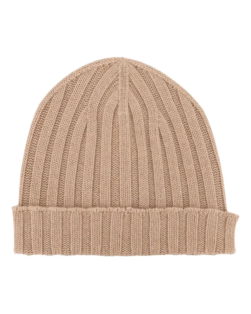 Filippo de Laurentiis ribbed-knit beanie hat - Nude Nude