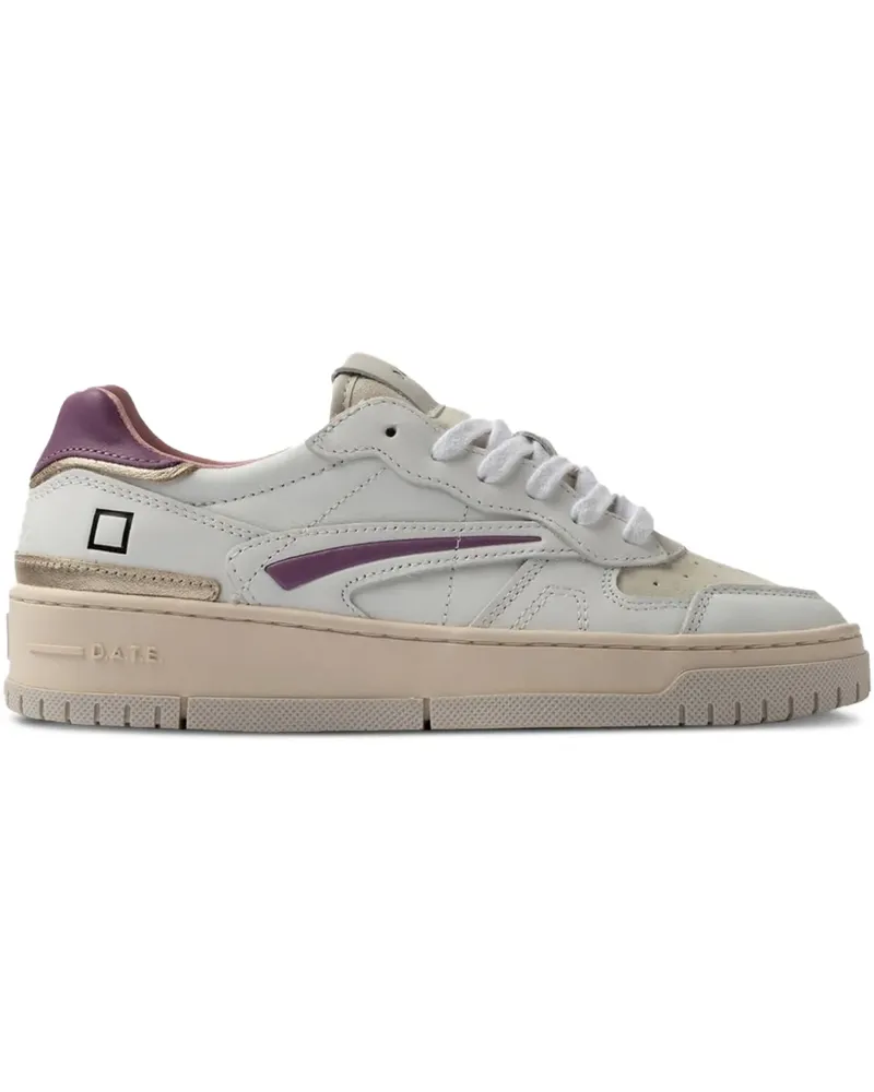 D.A.T.E. Sneakers mit Einsätzen - Weiß Weiß
