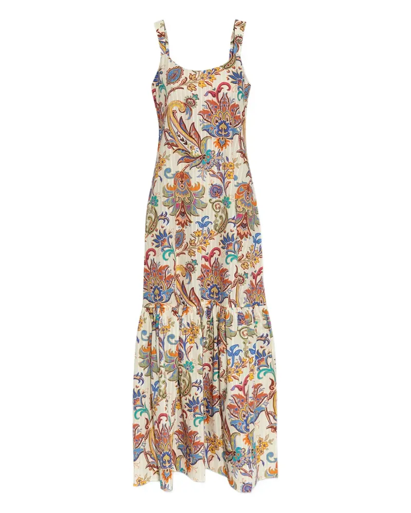 Etro Maxikleid mit Blumen-Print - Nude Nude