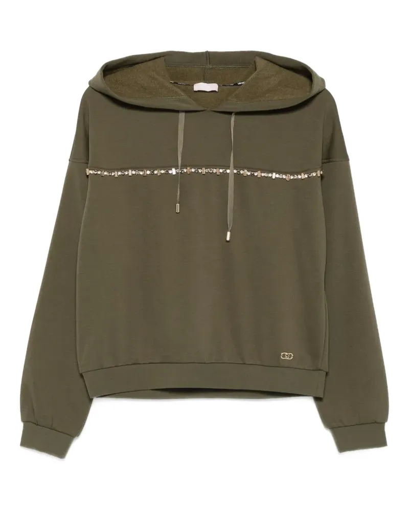 Liu Jo Hoodie mit verziertem Band - Grün Grün